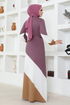 Belted Dress MSL224 Dark Lilac - Thumbnail