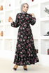 Belted Dress MSL235 Black - Thumbnail