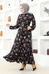 Belted Dress MSL235 Black - Thumbnail