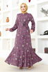 Belted Dress MSL235 Lilac - Thumbnail