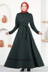 Belted Dress MSL2395 Emerald - Thumbnail