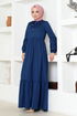 Belted Dress MSL4003 Indigo - Thumbnail