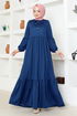 Belted Dress MSL4003 Indigo - Thumbnail