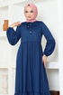 Belted Dress MSL4003 Indigo - Thumbnail