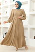 Belted Dress MSL4011 Latte - Thumbnail