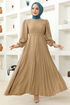 Belted Dress MSL4011 Latte - Thumbnail