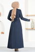 Belted Dress MSL4322 Navy blue - Thumbnail