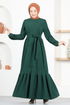 Belted Dress MSL8171 Emerald - Thumbnail