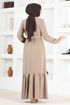 Belted Dress MSL8171 Mink - Thumbnail