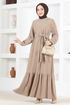 Belted Dress MSL8171 Mink - Thumbnail