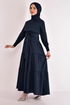 Belted Dress Navy blue ASM2610 - Thumbnail