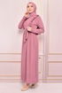 Belted Dress Rose Kurusu END5511 - Thumbnail