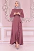 Belted Dress Rose Kurusu KBR5078 - Thumbnail