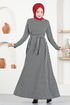 Belted Dress VTN922 The Stone - Thumbnail