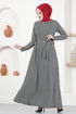 Belted Dress VTN922 The Stone - Thumbnail