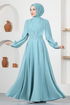 Belted Evening dress ASM12663 Mint - Thumbnail