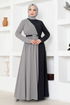 Belted Evening dress ASM2685 Grey - Thumbnail