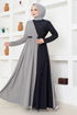 Belted Evening dress ASM2685 Grey - Thumbnail