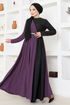 Belted Evening dress ASM2685 Lilac - Thumbnail