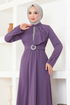 Belted Evening dress SHD5326 Lilac - Thumbnail