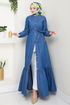 Belted Jeans Dress 25022MTS1095-M Jeans - Thumbnail
