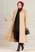 Belted Stamp Coat MSS5065 Beige - Thumbnail