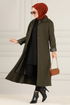 Belted Stamp Coat MSS5065 Khaki - Thumbnail