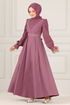 Belted Tulle Dress Rose Kurusu ASM2637 - Thumbnail