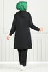 Biye Détail Hijab Équipe 1978FON1064-M Noir - Thumbnail