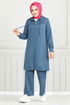 Biye Detail Hijab Team 1978FON1064-M Indigo - Thumbnail