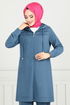 Biye Detail Hijab Team 1978FON1064-M Indigo - Thumbnail