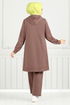 Biye Detail Hijab Team 1978FON1064-M Open Coffee - Thumbnail