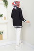 Biye Detailed Shirt 407EVO1065-M Black - Thumbnail