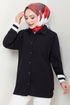 Biye Detailed Shirt 407EVO1065-M Black - Thumbnail