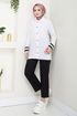 Biye Detailed Shirt 407EVO1065-M Ecru - Thumbnail