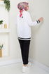Biye Detailed Shirt 407EVO1065-M Ecru - Thumbnail