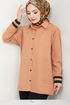 Biye Detailed Shirt 407EVO1065-M Latte - Thumbnail
