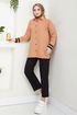 Biye Detailed Shirt 407EVO1065-M Latte - Thumbnail