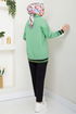 Biye Detailed Shirt 407EVO1065-M Open Green - Thumbnail