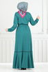 Biye Detailed Winter Dress 4025PM1063-M Oil - Thumbnail