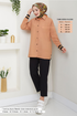 Biye Détaillé Chemise 407ÉVO1065-M Café au Lait - Thumbnail