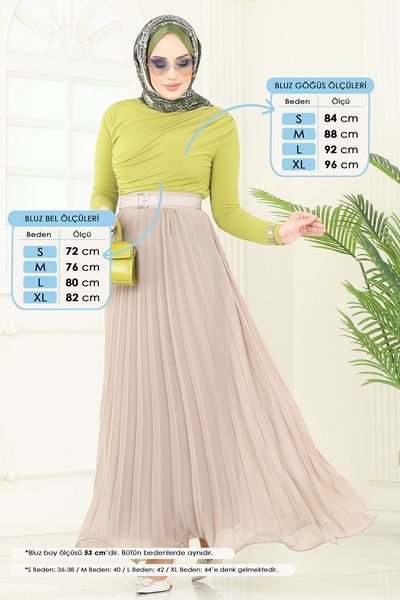 A.Y.D. - Blouse 4725AYD574-MS Oil Green - 371811