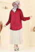 Blouses and Shirts 5296NFC1010-MS Burgundy - Thumbnail