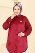 البلوز والقمصان خمري 5296NFC1010-MS - Thumbnail