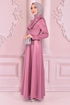 Bogen Satin Kleid Rose Kurusu ASM2465 - Thumbnail