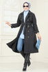 Bolero Detailed Stamp Coat 2054BGS895-M Anthracite - Thumbnail