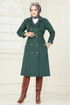 Bolero Detailed Stamp Coat 2054BGS895-M Emerald - Thumbnail