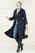 Bolero Detailed Stamp Coat 2054BGS895-M Laci - Thumbnail