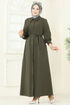 Bolero Detay Elbise Ferace 7010UZ662-MS Haki - Thumbnail