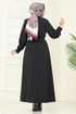 Bolero Detay Elbise Ferace 7010UZ662-MS Siyah - Thumbnail